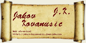 Jakov Kovanušić vizit kartica